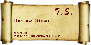 Thomasz Simon névjegykártya